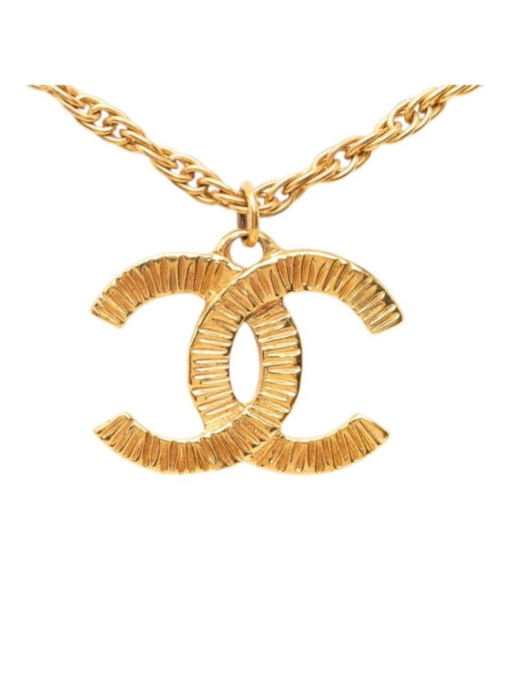Chanel CC Logo Chain Pendant 93P Gold Plated